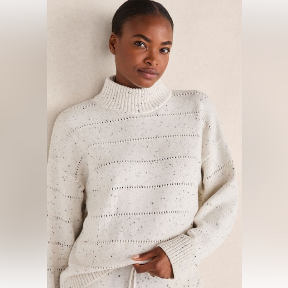 Have Sweaters - NWT Haven Well Within Speckled Cream Turtleneck Sweater